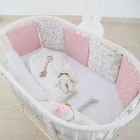 baby bed bumper newborns room decoration soft crib protector kids cot cushion detachable cotton cover infant crib around cushion
