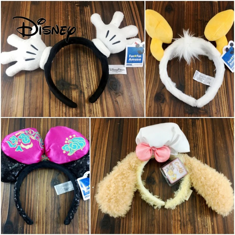

Disney Headdress Accessories Mickey Mouse Donald Duck Cartoon Three-dimensional Hair Buckle Plush Girl Party Birthday Gift