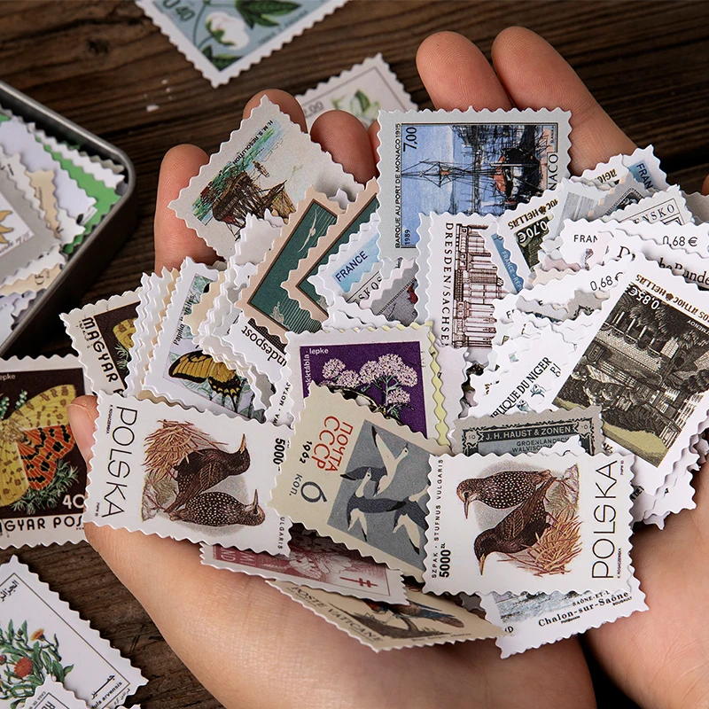 6 видов конструкций 60 шт./лот печать коллекция растения деко дневник наклейки