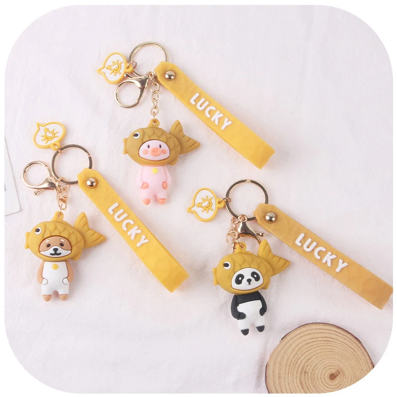 Cartoon Resin Animal keychain Lovely Dog Panda Key Chain Charm Bag pendant Ring Best Party Gift Jewelry | Украшения и аксессуары