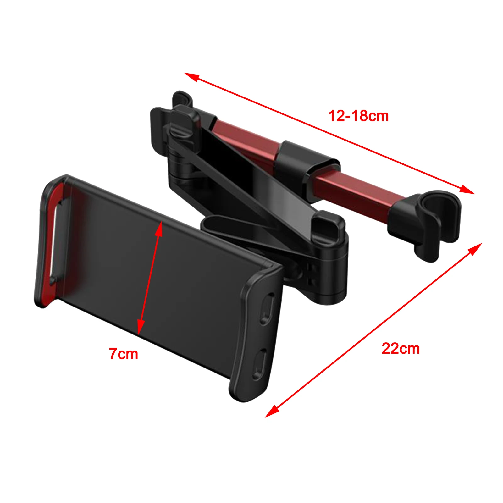 

Adjustable Telescopic Bracket Car Back Seat Mount Holder Tablet Stand Red
