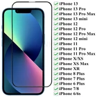 Закаленное стекло с полным покрытием для iPhone 13 12 11 Pro Max, полное клеевое Защитное стекло для iPhone XS Max, XR, X, XS, 8, 7, 6 Plus, 6s, стекло