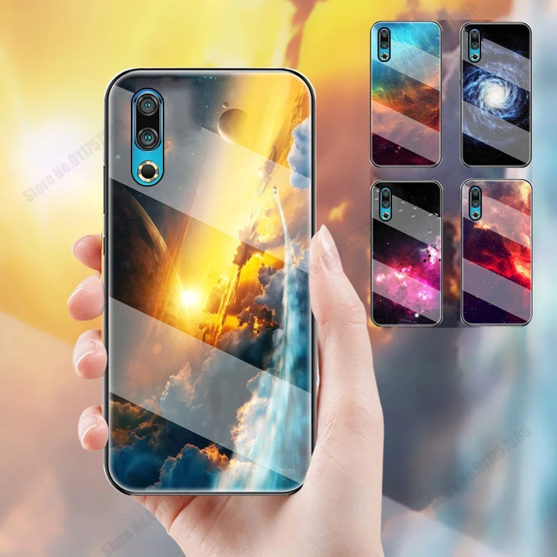 Чехол для Meizu 16 Plus 16S X8 V8 S6 E3 tarry sky с рисунком из твердого закаленного стекла чехол