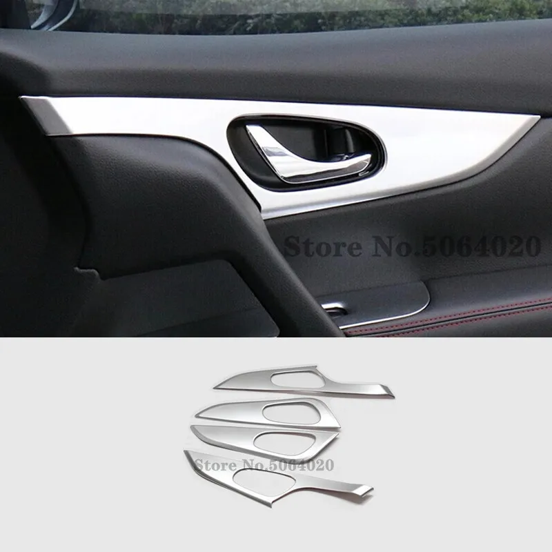 

ABS Matte For Nissan Rogue Sport Qashqai j11 2015 2016 2017 2018 Inner Inside Door Handle Bowl Catch Bezel Frame Cover Trim