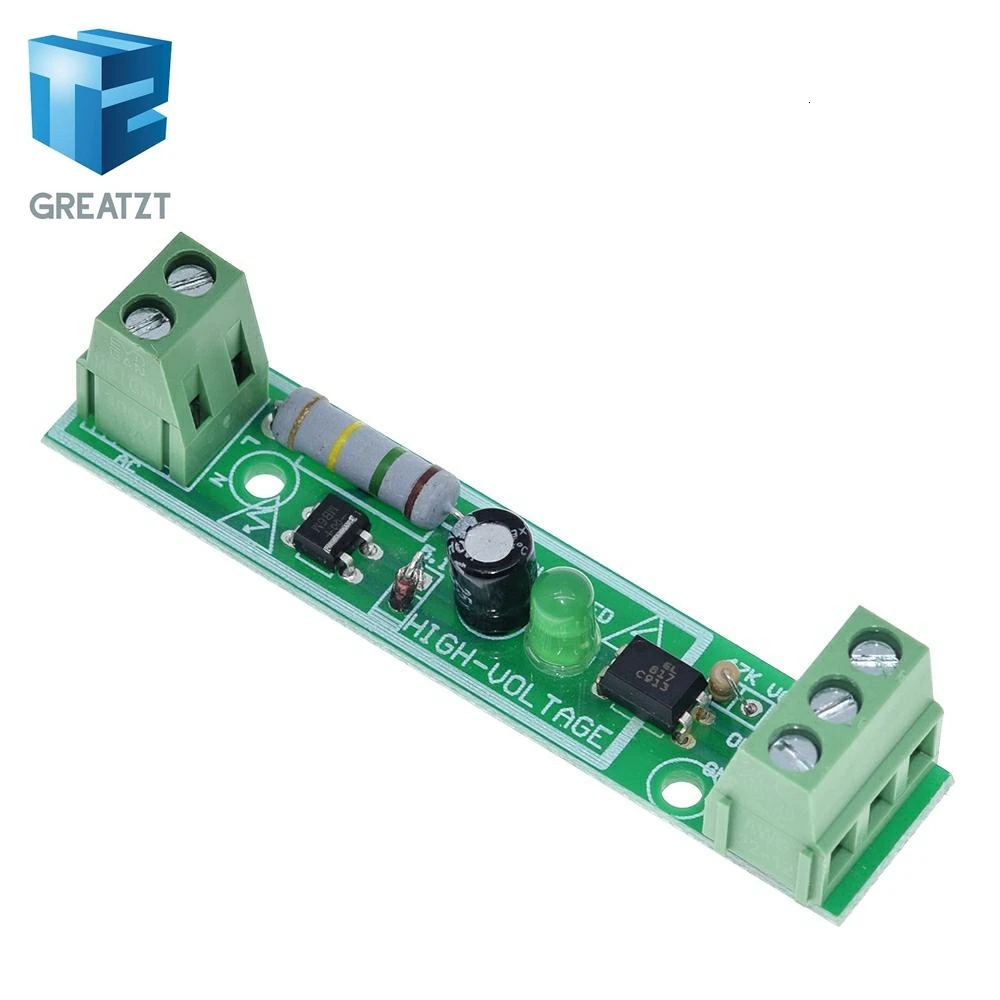 GREATZT 1-Bit AC 220V оптрон модуль Напряжение обнаружения доска адаптивной 3-5V для PLC Isolamento Fotoaccoppiatore модуль