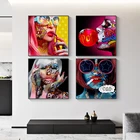 Картина на холсте, сексуальная поп-арт, крутые плакаты и принты для девушек, настенные художественные картины для гостиной, дизайнерский Декор