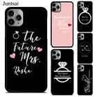Индивидуальный Свадебный чехол Mrs To Be Bride для iPhone 12 Pro Max 13 mini XR X XS Max 11 Pro Max 5S 6S 8 7 Plus SE 2020, чехол