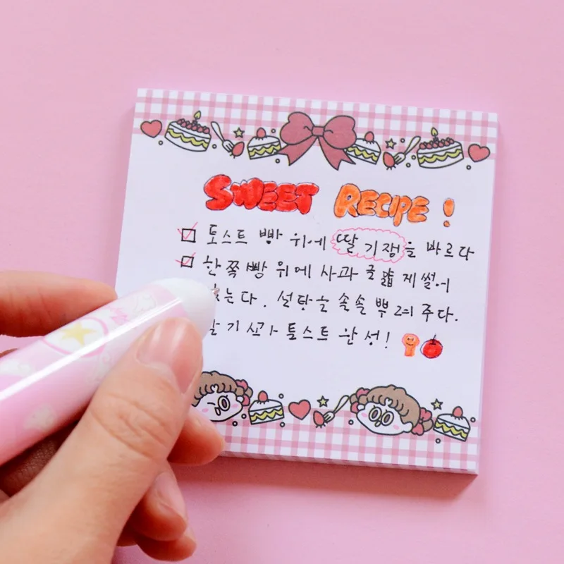 1 книжка милая мультяшная девушка Стикеры для заметок карманный блокнот записей