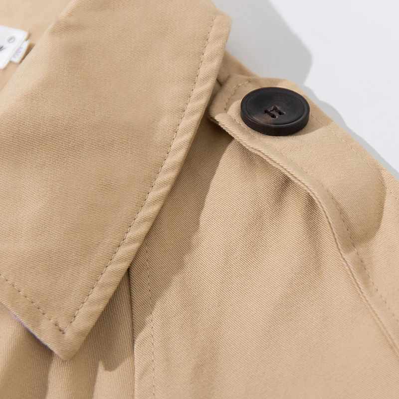 Autumn Fashion Safari Style Casual Women's Coat Double Breasted Pocket Sashes Women Trench Coat Medium-long Trench