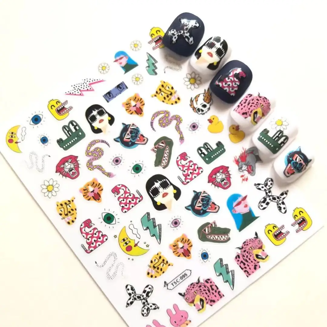 

Newest TSC-95 pop style series anime boy designs 3d nail art sticker nail decal accessories