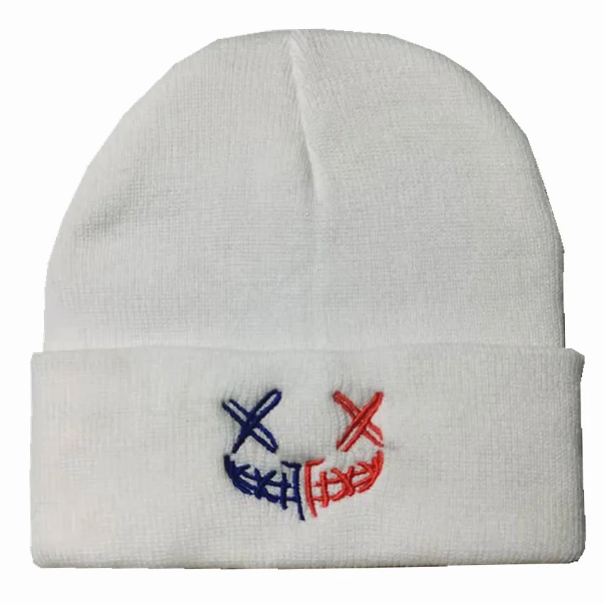 Новинка повседневная Осенняя шапка со странным смайликом облегающие шапки для