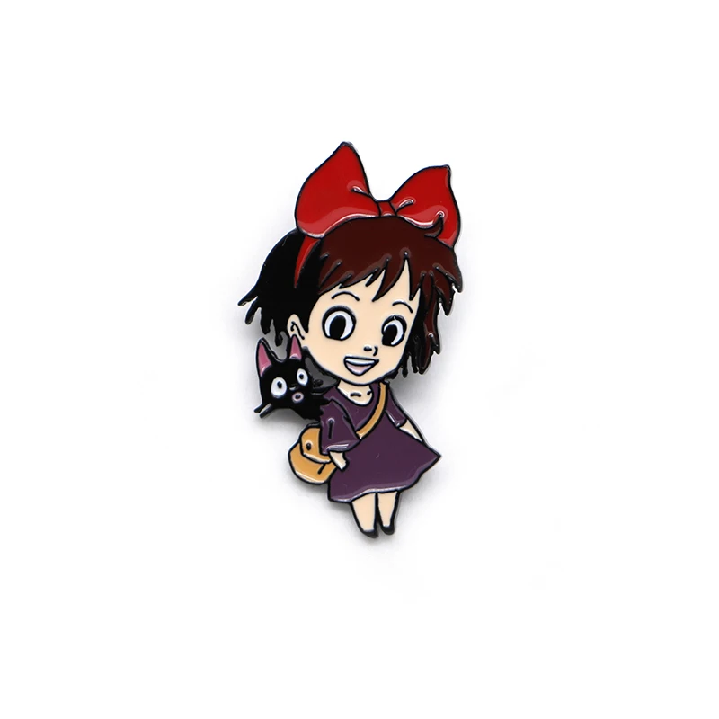 

Hayao Miyazak Anime Brooches Kiki's Delivery Service Enamel Pin for Kids Lapel Pin Hat Bag Pins Women Brooch Kiki Girl Badge S67