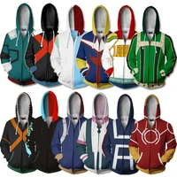 japan anime my hero academia hoodie cospaly costume 3d printed sweatshirt zip up hoodies sweatshirts