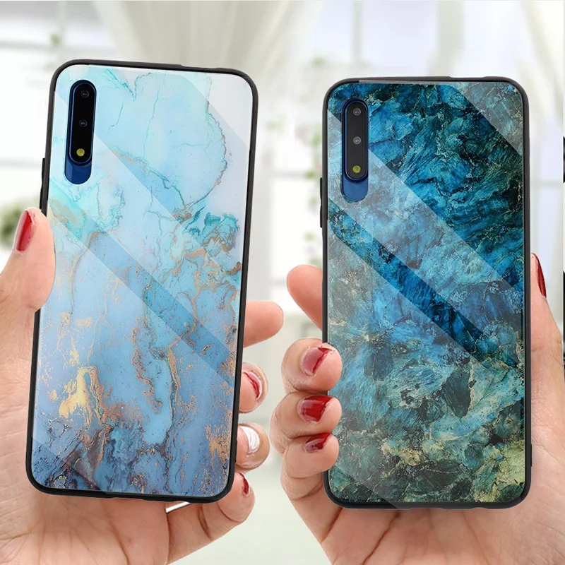 Мраморный стеклянный чехол для телефона Huawei P20 P30 Mate 20 Pro Lite Nova 3 3i 4 Honor 9X 8X 10 9 8C V20 Y9 P