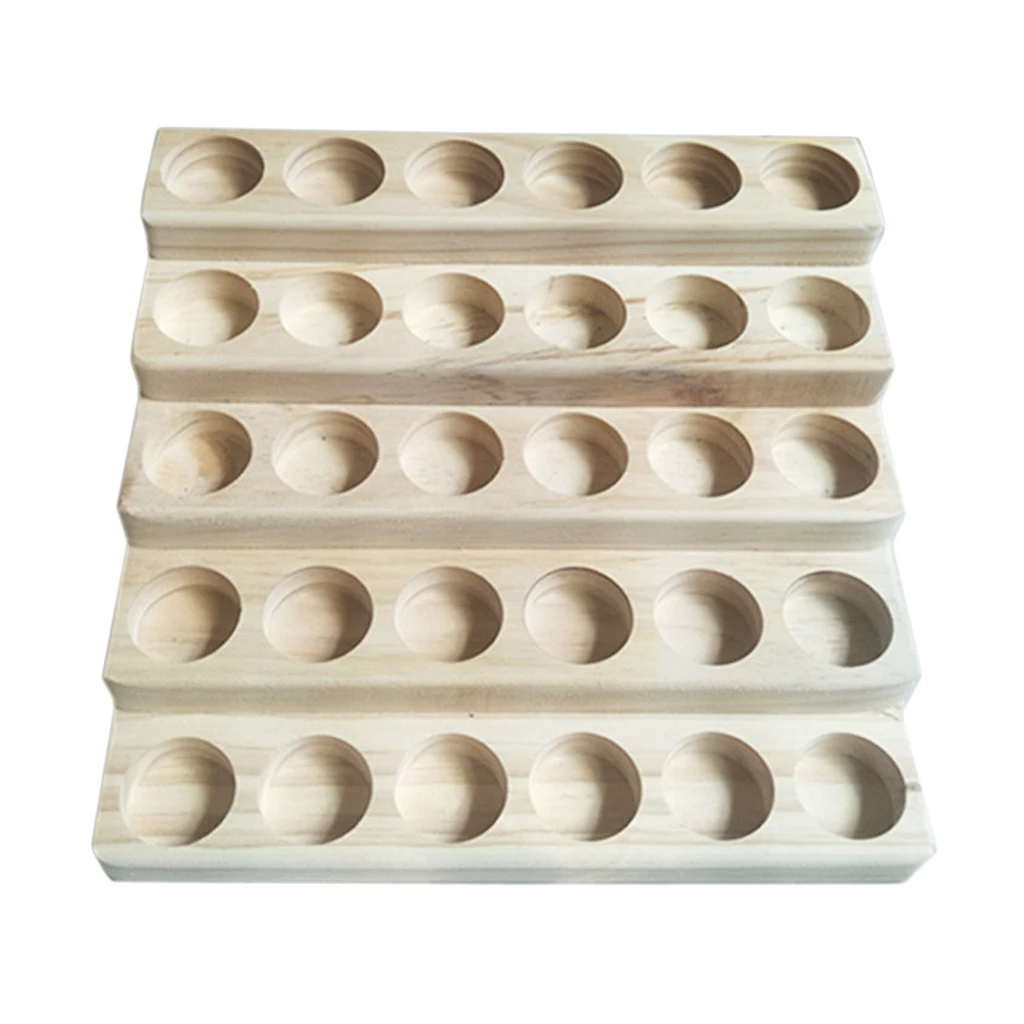 

5 Layers 30 Slots Wooden Essential Oil Carrying Shockproof Organizer Travel