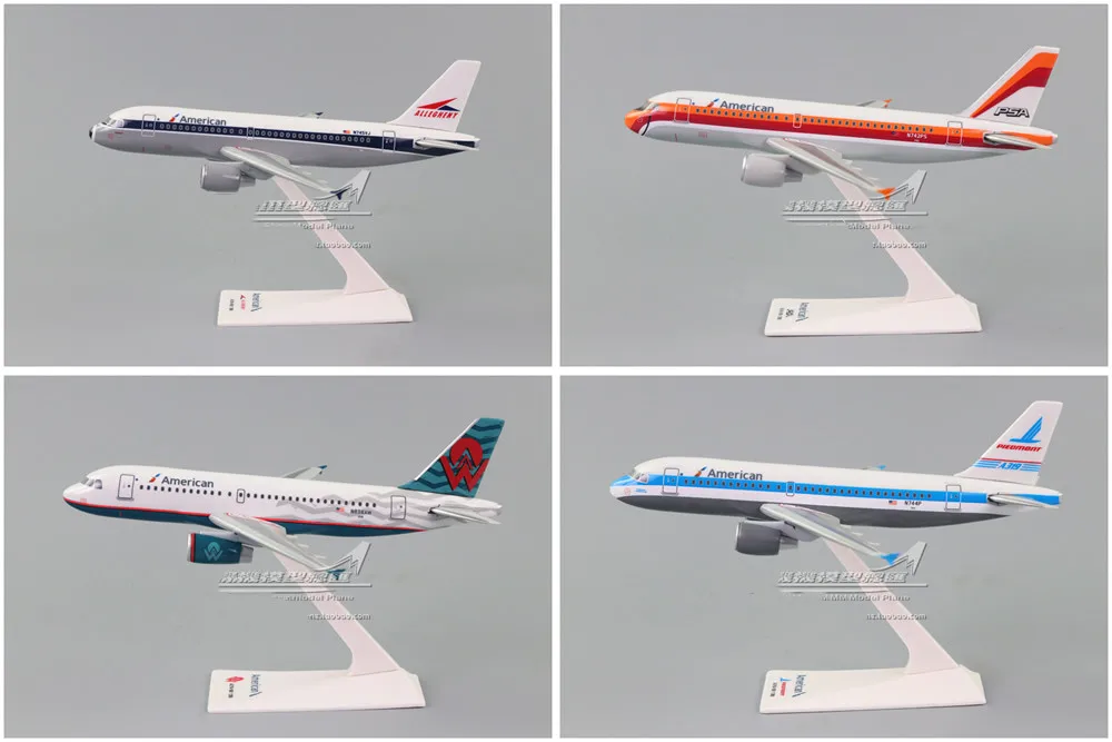 

17cm 1:200 ABS Air American Airbus A319 AWA/PSA/ALLEGHENY/PIEOMONT Airlines Aircraft Assembled Assembly airplane model Plane
