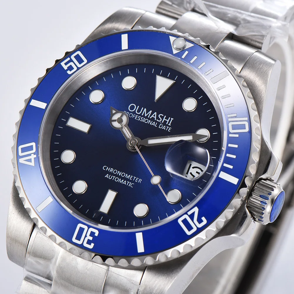 Мужские автоматические механические часы с сапфировым стеклом 40 мм|Мужские часы|