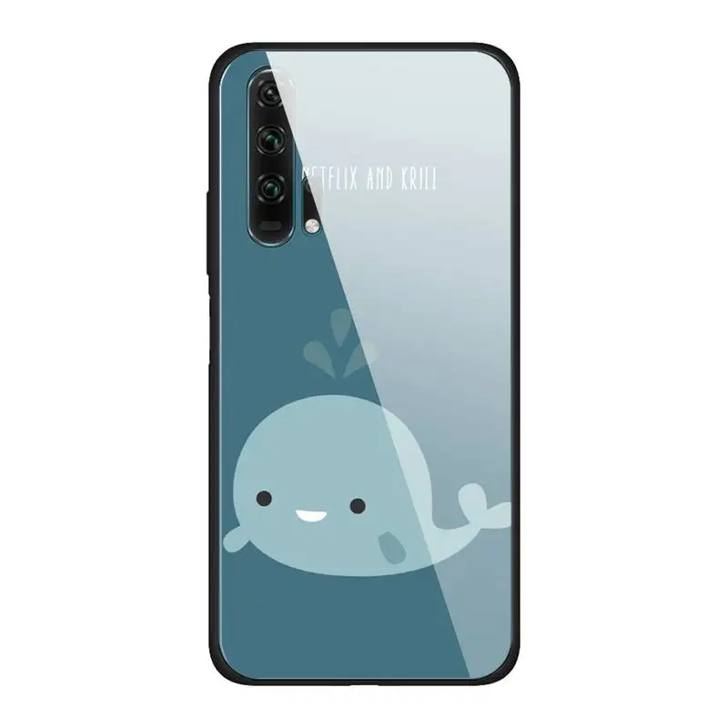 

Dolphin Glass Phone Case Back Shell For Huawei P20 Pro P30 Lite Mate 9 10 20 Pro Nova 3i 5 3E Cover Accessories