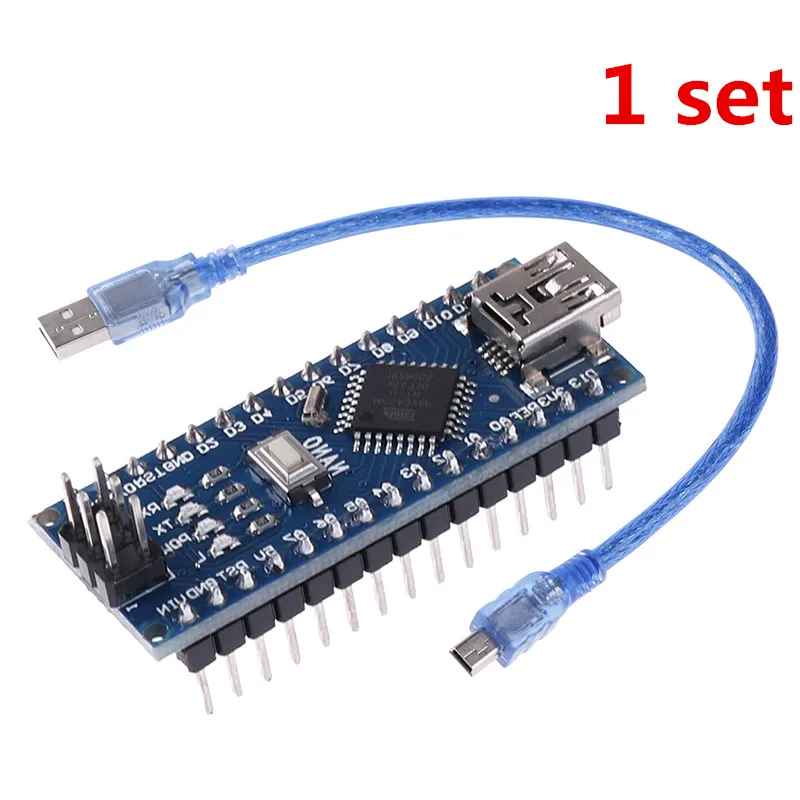 

1 комплект мини USB Nano V3.0 Atmega328p CH340G плата микроконтроллера с кабелем Аксессуары для инструментов оптовая продажа
