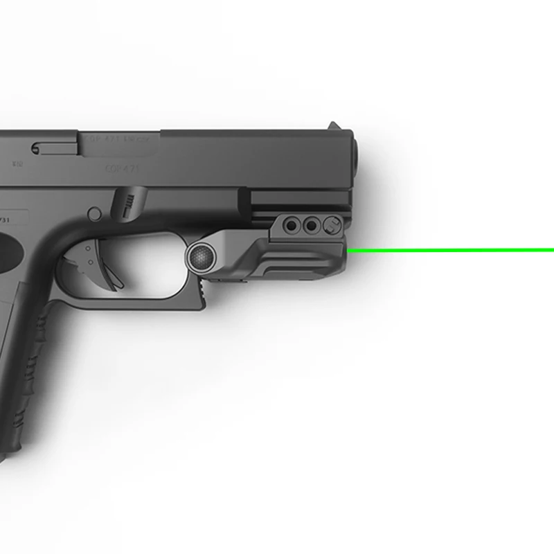 

USB Rechargeable Green Laser Sight with Constant Pulse Output Picatinny Rail For Fullsize Compact Subcompact Pistol