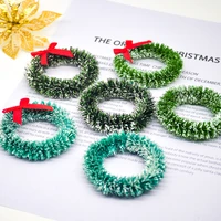6 mini handmade christmas wreath christmas home decorations christmas tree diy floral wedding artificial wreath pendant jewelry