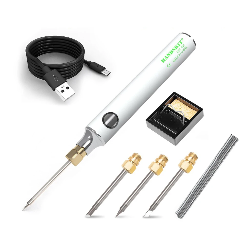 

USB-паяльник с регулируемой температурой, 5 В, С 3 наконечниками