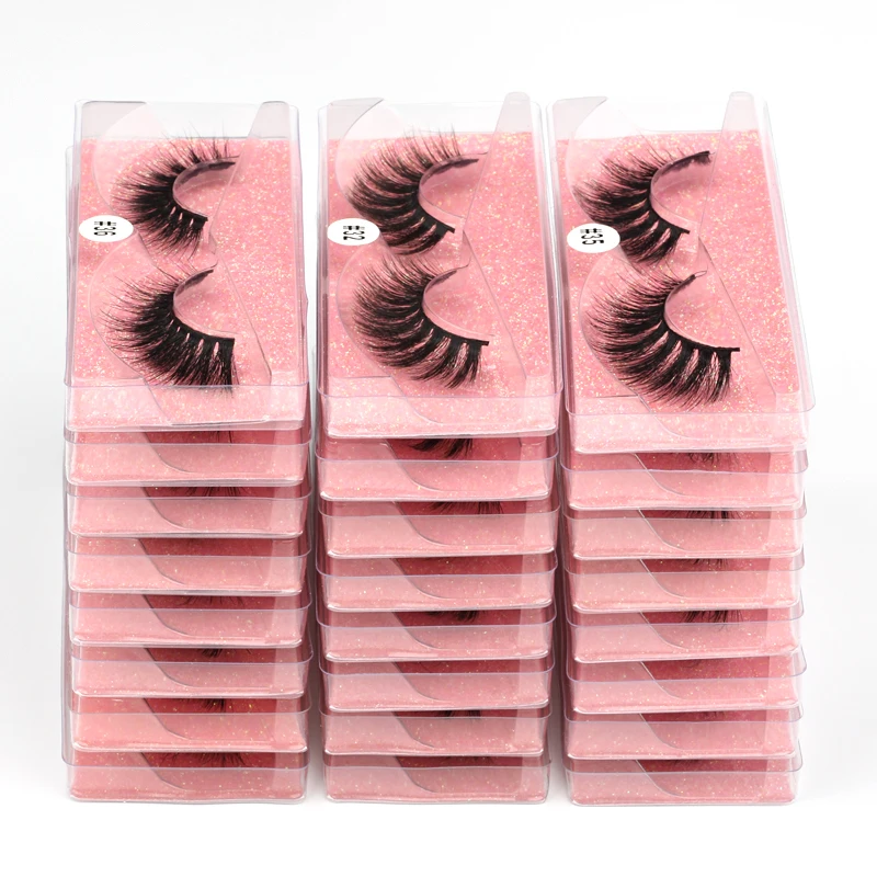 

wholesale 3d mink false eyelashes 3/10/20/30/40/50/100 pairs fluffy wispy fake lashes natural long makeup lash extension in bulk
