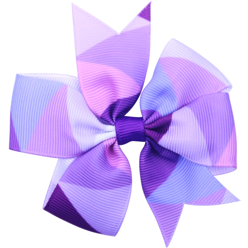 

40pcs 3'' Grosgrain Ribbon Boutique Hair Bows no clips Pinwheel Rainbows Bow For Girls Kids Hairbow Hair Accessories