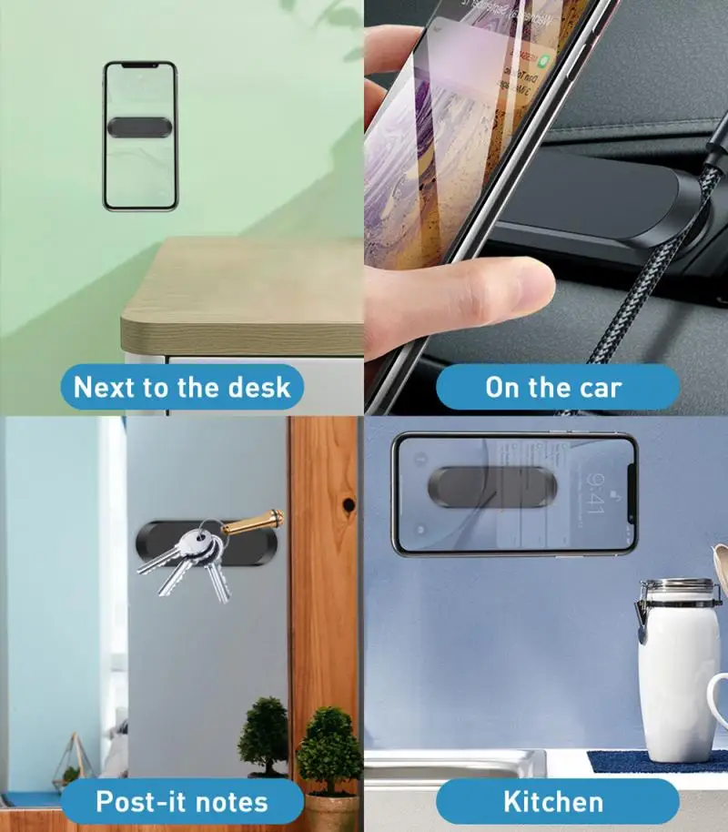 

Mini Mobile Phone Holder I-shaped Magnet Car Bracket Magnetic Suction Navigation Bracket Universal Car Bracket Smart Phone Stand