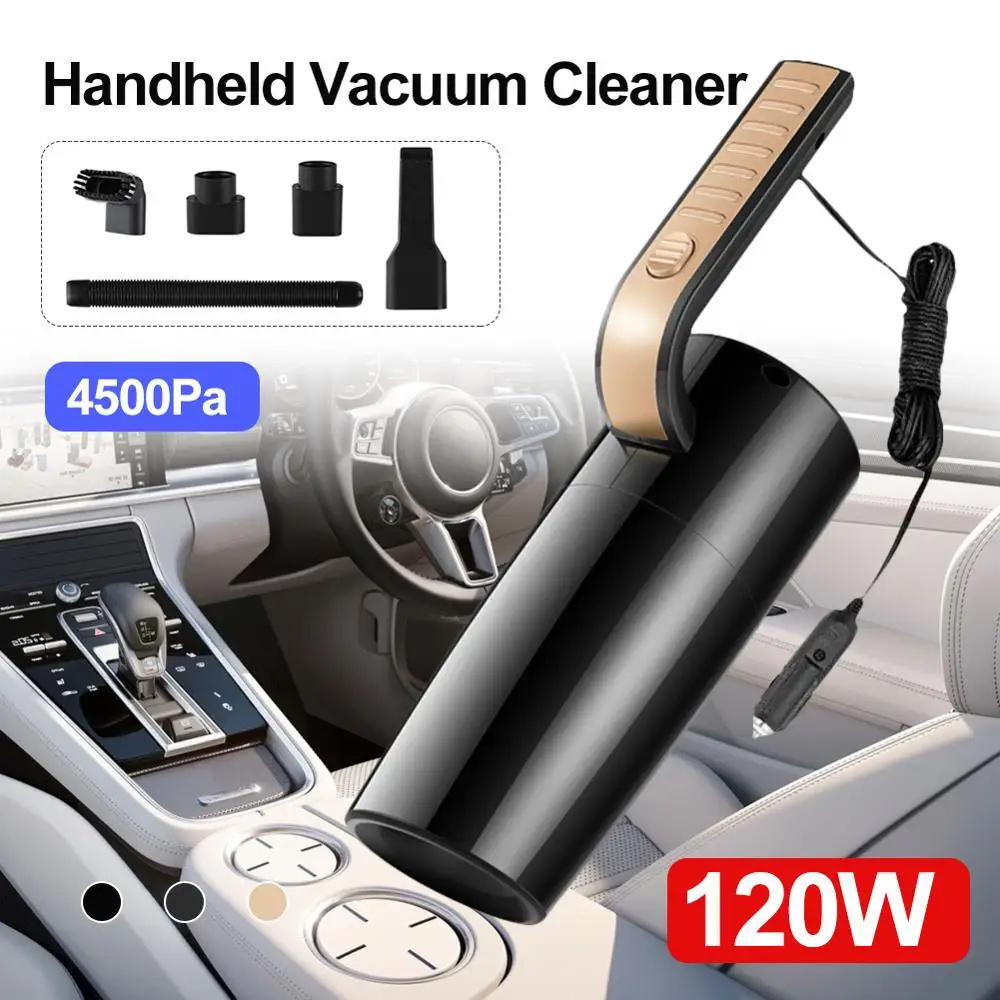 

120W High Suction Car Vacuum Cleaner 12V 4500PA Portable Handheld Vacuum Cleaner Wet Dry Dual-use Vaccum Cleaner for Car Home