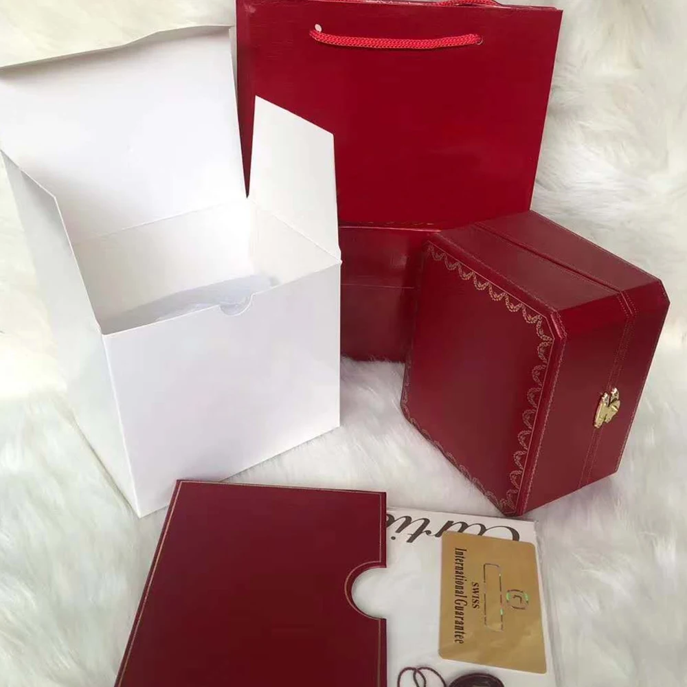 

Red Watch Original Box Papers Card Purse Gift Boxes Handbag Balloon watch use Watch Boxes Bag Cases