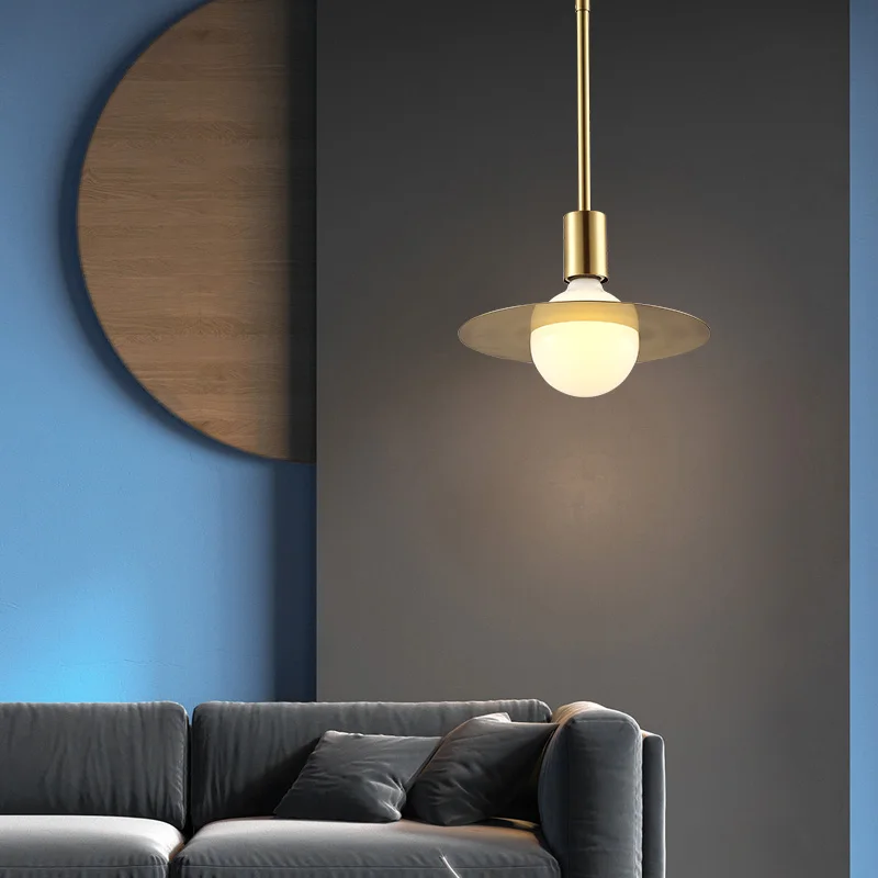 

All copper Nordic style creative personality simple ins bar bedside chandelier homestaurant post-modern all copper lamps