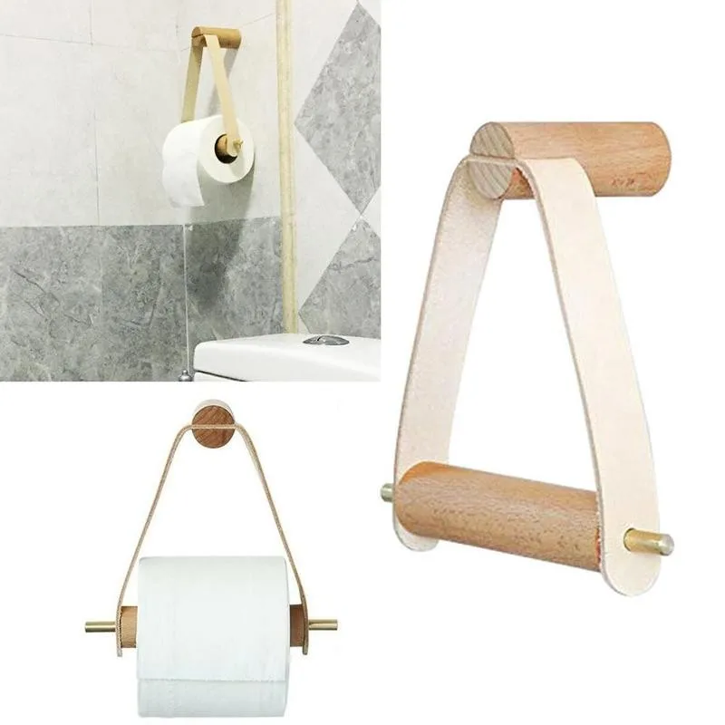 

Wooden Roll Holder Bathroom Storage Paper Dispenser Towels Roll Accessories Bathroom Toilet Holder Holder Paper Wooden B3C6