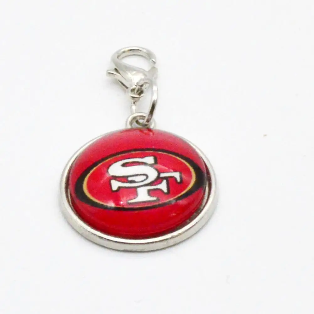 Серебряный кулон талисманы Сан-Франсиско 49ers для браслета ожерелье для женщин мужчин футбольные болельщики пати Мода - Окраска металла: as picture