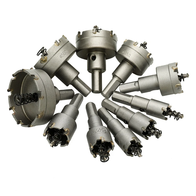 Набор корончатых Сверл из быстрорежущей стали с твердосплавным наконечником 10