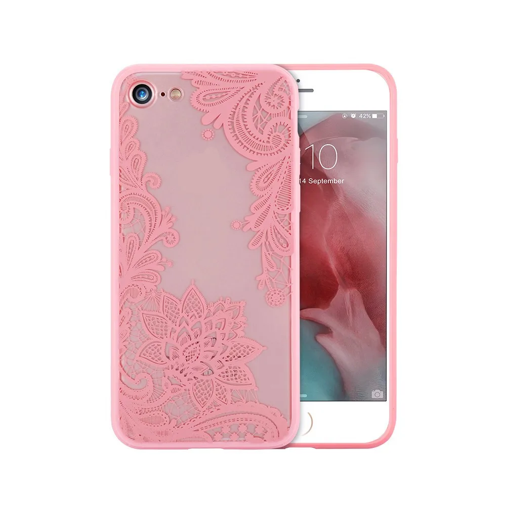 KISSCASE Lace Flower Phone Case For iPhone 11 Pro Max 7 8 X XR XS MAX Soft TPU Cases 6 6S Plus Back Covers Funda |