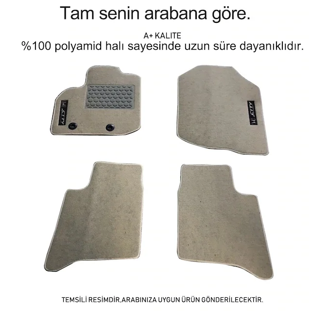 

Audi A3 1996-2003 Heel Protected Carpet Mat Beige 426490669