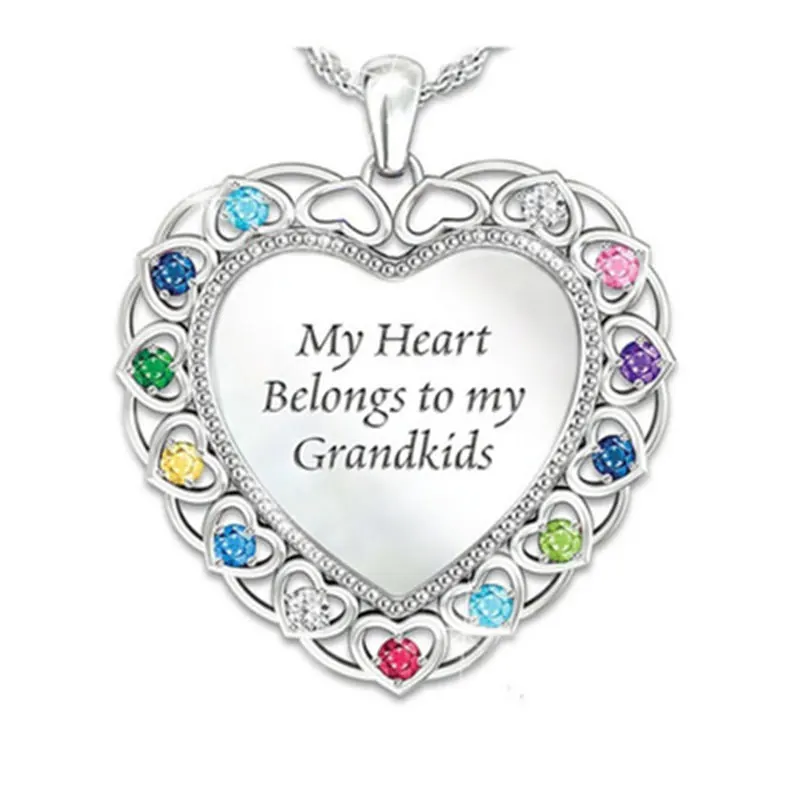 Женское ожерелье с подвеской в виде сердца серебряного цвета|Ожерелья подвеской|