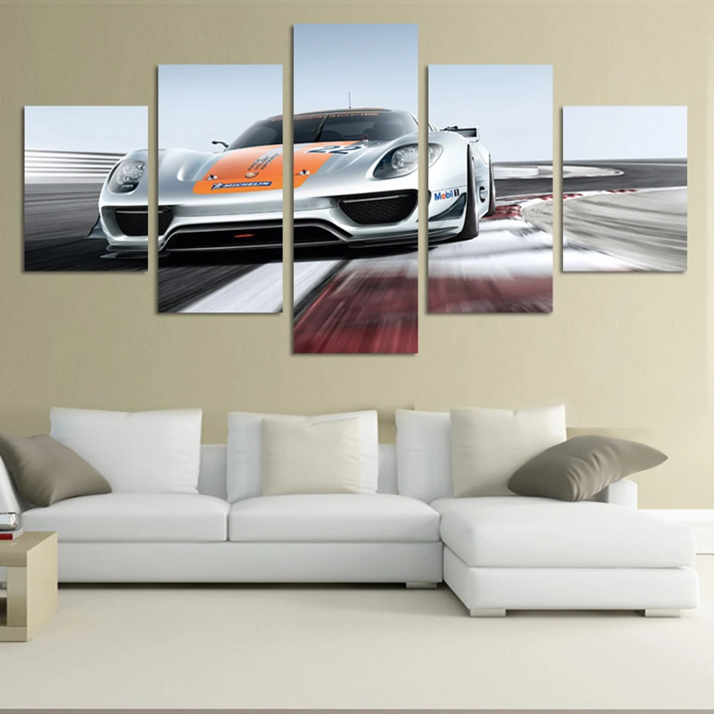 

Home Decoration Canvas Painting 5 Pieces HD Prints Car Wall Art Landscape Modular Office Creative Frame Pictures Artwork Poster
