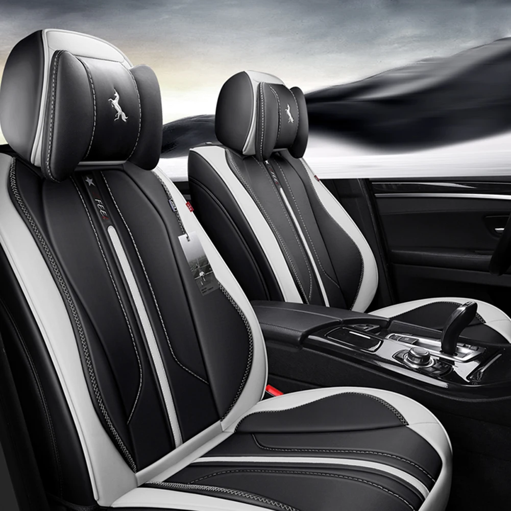 

Universal Car 5 Seat Cover Non-slip Car Cushion Set Microfiber Leather Seat Cover for Car