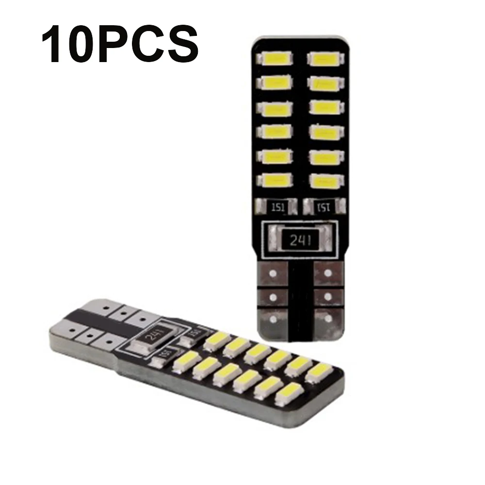 

10pcs T10 3014 24SMD LED Light Tail Parking Map License Plate Lamp Bulbs Set Kit