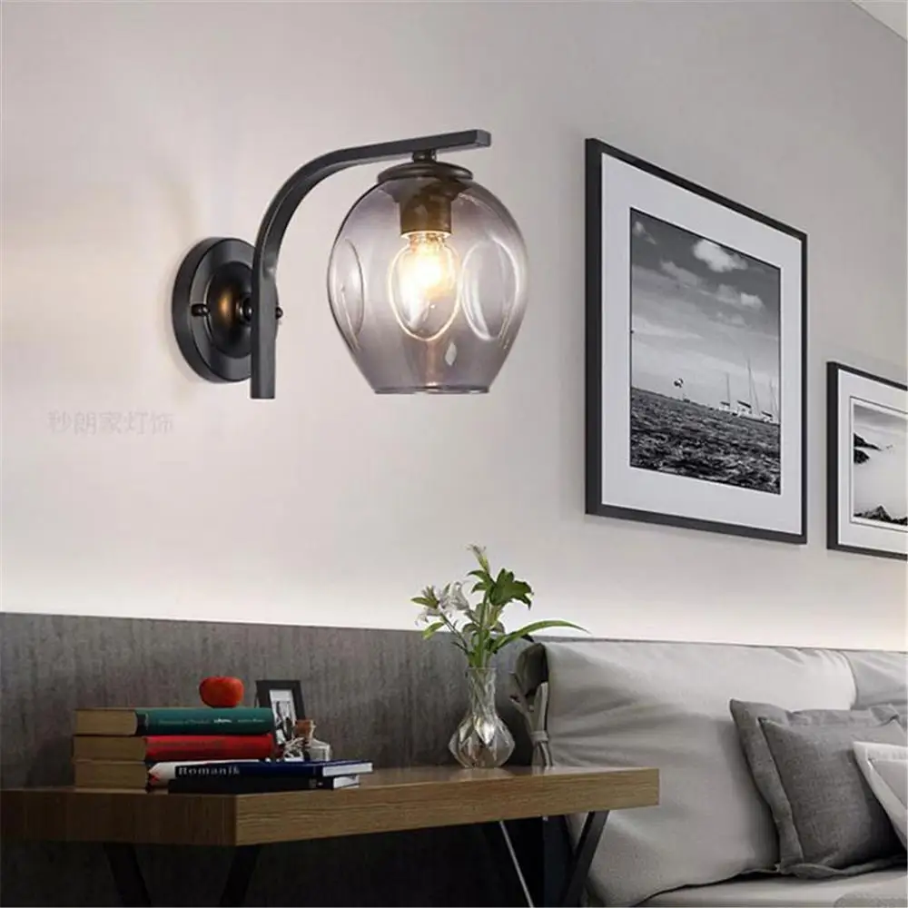 Настенные светильники в стиле индастриал синие черные коньяк выцветающие