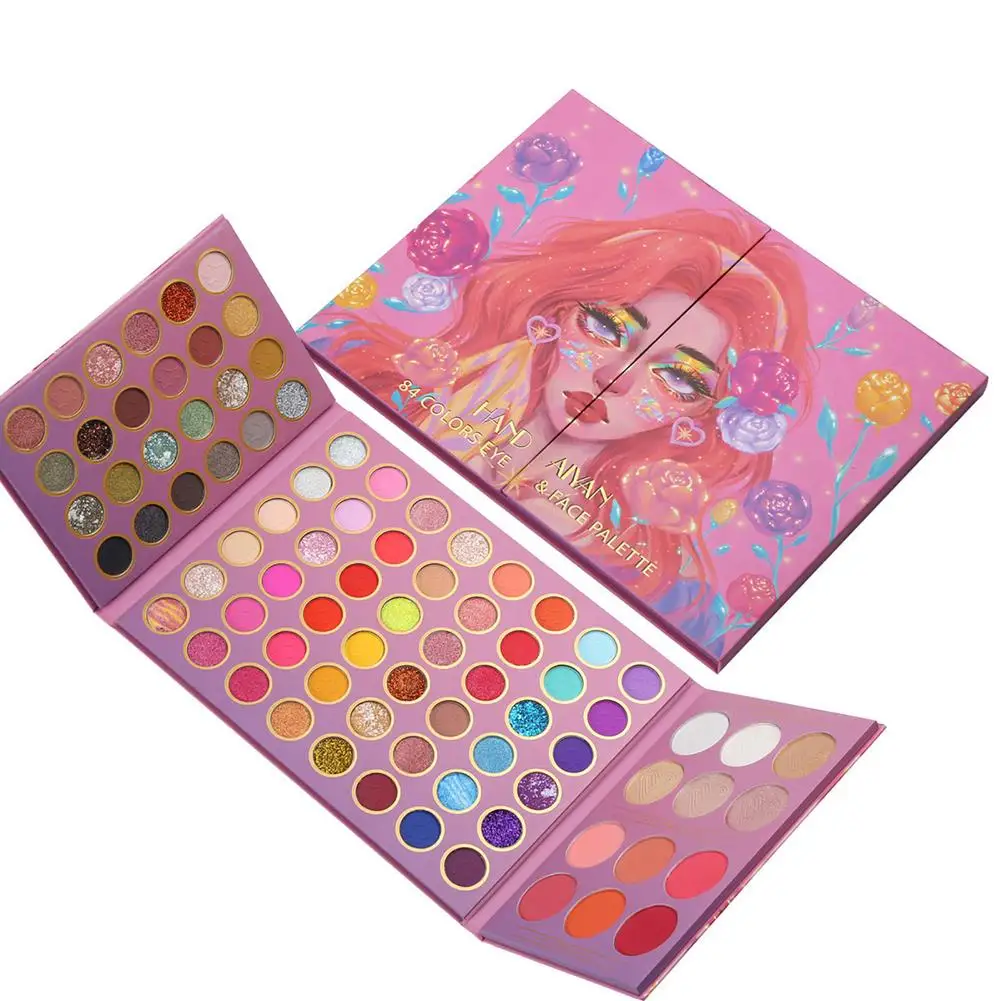 

Eye Shadows Palette Colourful 84 Colours Board Makeup Palette Set Matte Shimmer Pigmented Paint Makeup Pallet Professional Eyes
