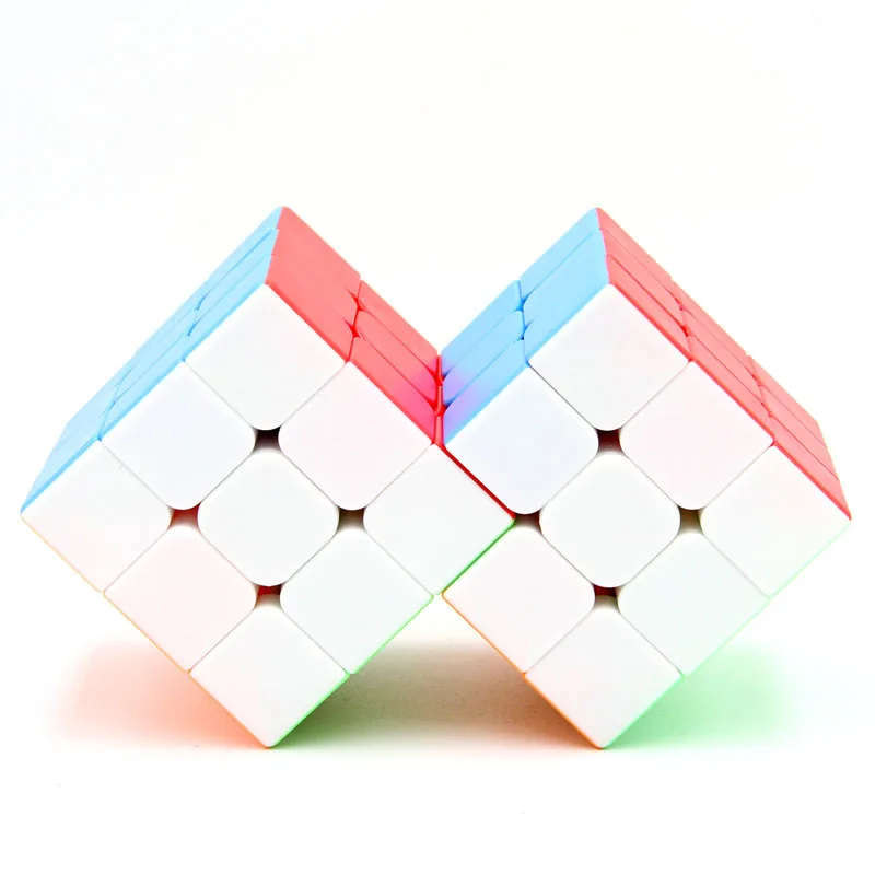 Cubo m&aacute;gico 2 en 1, velocidad 3x3x3, puzle, juego de Cubing, juguetes educativos-0