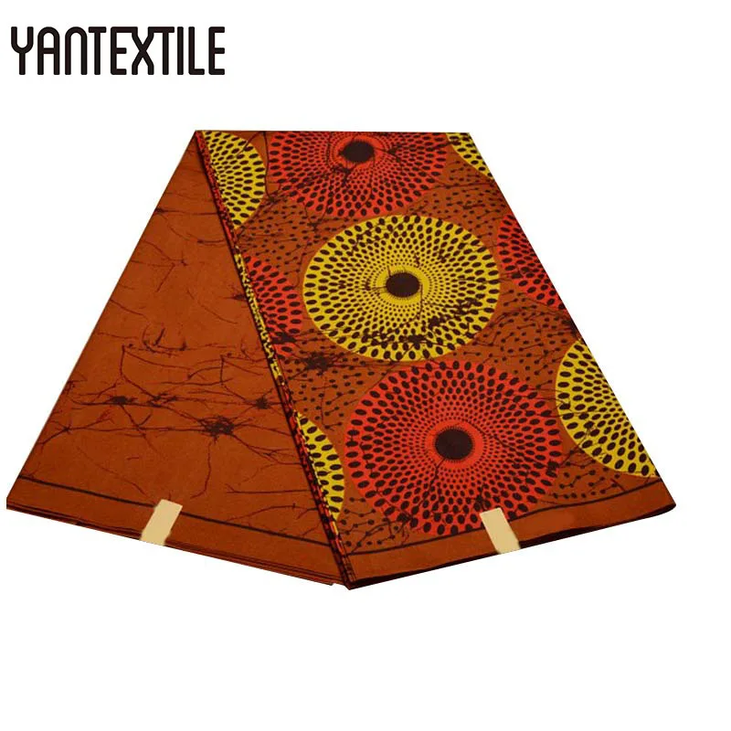 19050008 YANTEXTILE новая Анкара ткань Африканский Голландский Воск Принт Tissu Africain 3 ярдов настоящий воск Африканский батик ткань для свадебного платья - Цвет: 19050008