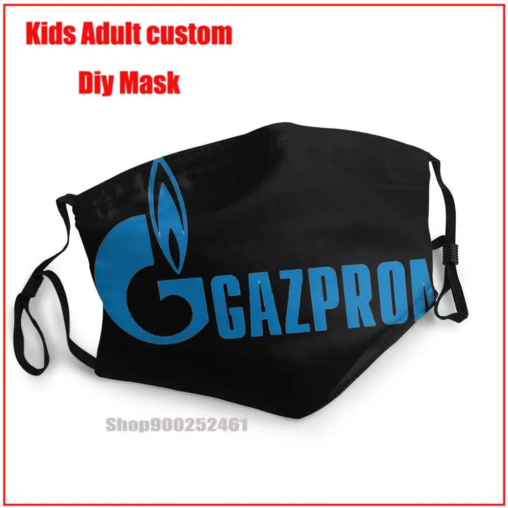

GAZPROM Russia DIY mondmasker wasbaar washable reusable face mask adult mouthmask washable kids uxury designer face mask