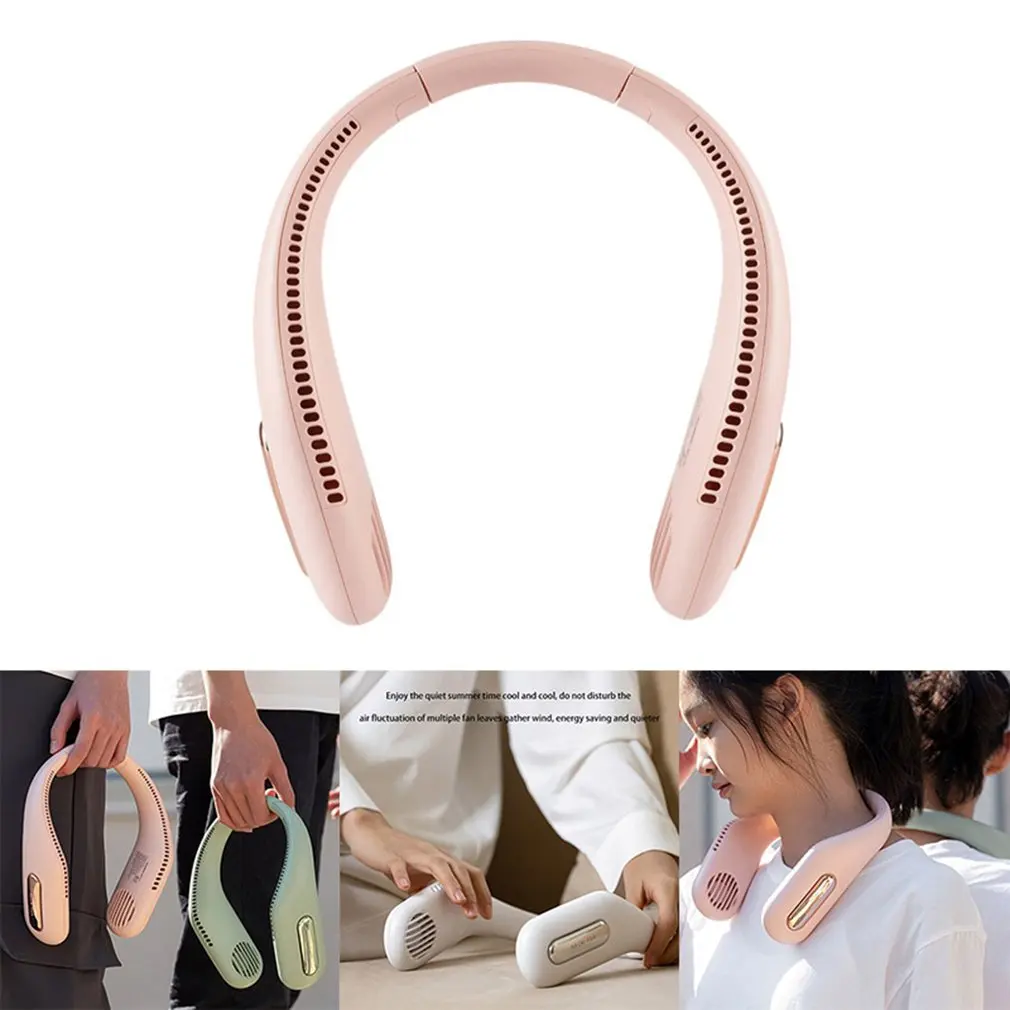 

Bladeless Neck Fan Rechargeable Fan 2400mAh Silent USB Portable Bladeless Fan for Home Outdoor Neck-hanging Fans Ventilador