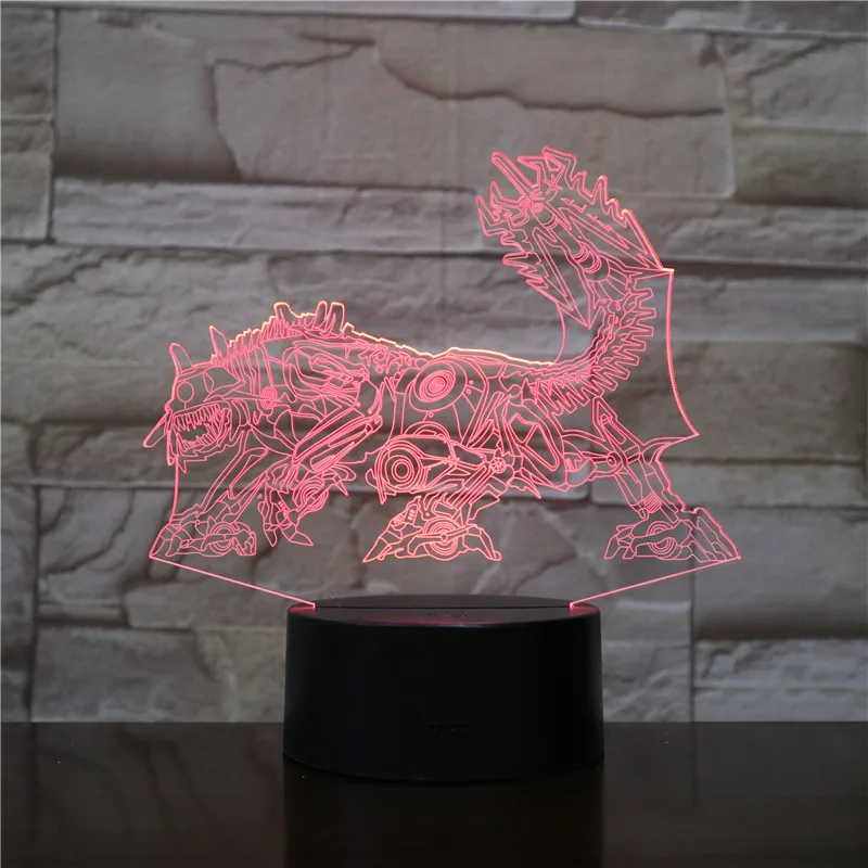 Robot Monster LED Night Light with 7 / 16 Colors Change Effect 2019 New Kids Gift Bedroom Decoration Dropshipping 3D-1432 | Освещение