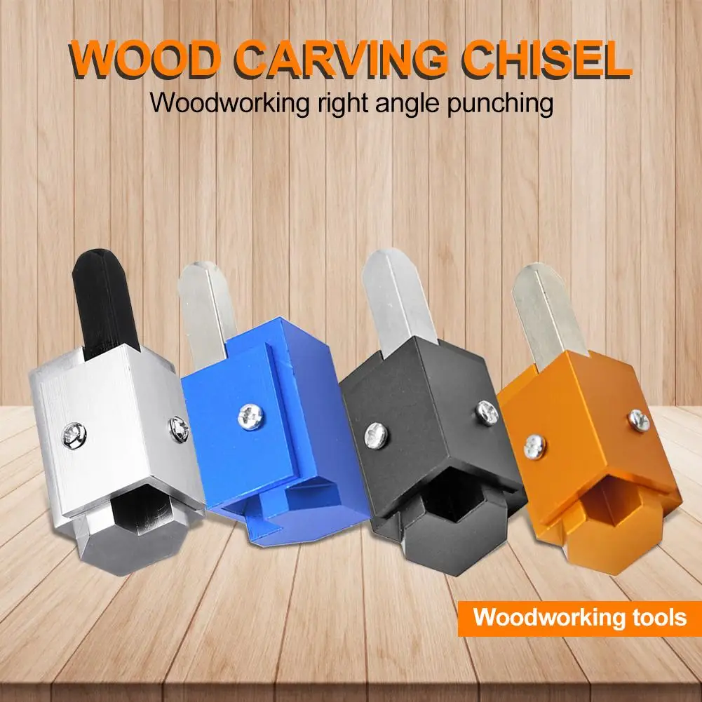 

Angle Corner Chisel Wood Chisel Automatic Alignment Cutting Smoothly for Square Hinge Recesses Wood Carving Tools 80x30x30mm