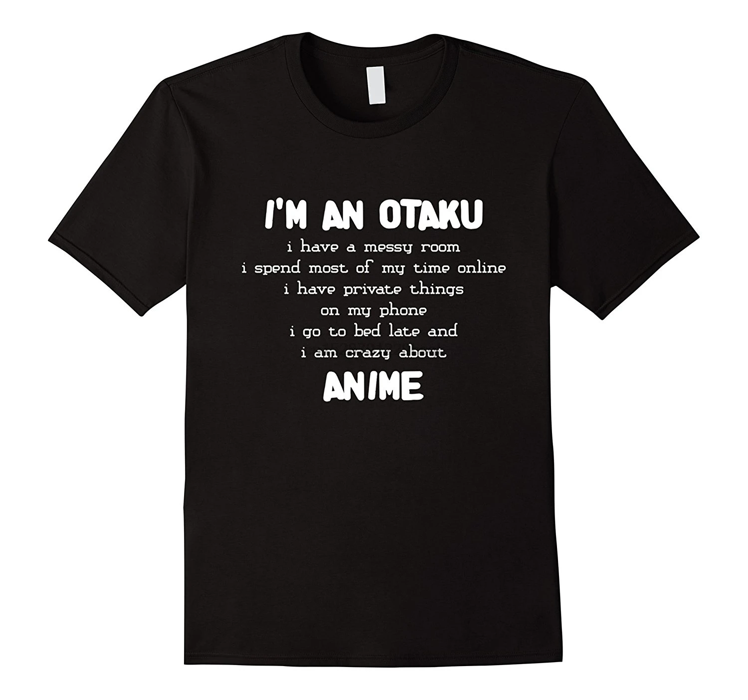 Im An Otaku рубашка аниме влюбленная футболка для Weeaboo Футболка с принтом короткий